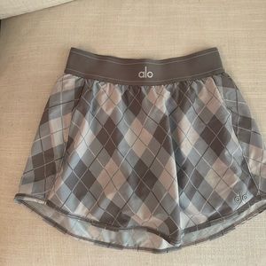 Alo Argyle Match Point Tennis Skirt